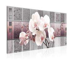 Tableau decoration murale Fleurs dorchidée - XXL Impression sur Toile Salon Appartment 1 Parties - prêt à accrocher - 204612c