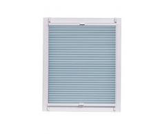 Sunl INES Store plissé nid dabeille fabriqué en Allemagne, occultant, Klemmfix, Bleu Gris, Rail Blanche, 135 X 150, Plastique, Bleu, 135 x 2.3 x 150 cm