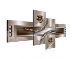 Tableau decoration murale Abstrait 200 x 100 cm - XXL Impression sur Toile Salon Appartment 4 Parties - prÃªt Ã accrocher - 105341a