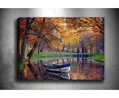 Bonamaison Peinture sur toile, multicolore, 50 x 70 cm