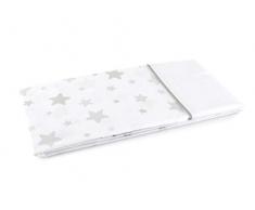 Mi Casa Mi Taie doreiller pour Berceau Motif Ã©toiles Gris 30 x 60 cm