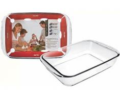 IBILI 480840 Plat Rectangulaire Haut, Verre, Transparent, 40 x 25 x 7 cm