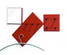 Haku 32404 Ensemble dEléments pour Penderie en Métal Rouge 6 x 15 x 15 cm