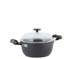 Sambonet 51007-74 1965 Vintage Quarzo Nero Marmite en Aluminium
