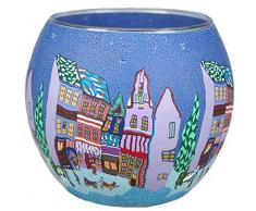 Him CC12 Vieille Ville Photophore Verre Multicolore