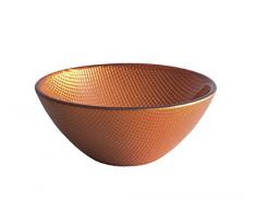 Excelsa Diamond Coupelle, Verre, Orange, 12Â x 12Â x 5Â cm