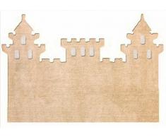 Aratextil Château Tapis Enfant, Coton, Beige, 120 x 160 cm