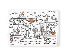 modern-twist Kids Mark Tapis de, Press jus Set de Table en Silicone/Set de Seattle