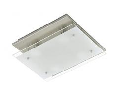 Briloner Leuchten 3596-042 LED, plafonnier, Spots, Lampe Salon, MÃ©tal, GU10, 3 W, Matt Nickel, 33 x 30 x 9 cm