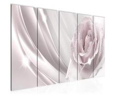 Tableau decoration murale Fleurs Roses 200 x 80 cm - XXL Impression sur Toile Salon Appartment 5 Parties - prÃªt Ã accrocher - 201055c