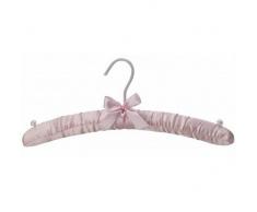 Le Cintre Français - Pack de 100 - CHARM 38 ROSE Cintre Tissu Satin Rose 38x4x14 cm