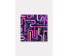 Bonamaison Horloge Murale en MDF, Multicolore, 30 x 30 cm