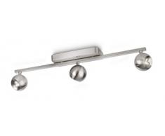 Philips Ledino Plafonnier Réglette LED Aluminium Acier Brossé 3 x 75 W