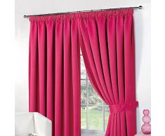 Dreamscene Rideaux occultants thermiques plissÃ©s, Framboise