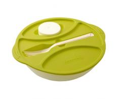 Life Plastic Saladier avec Couvercle et couvercles 22x22x5 cm Bleu