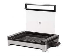 WMF 415430011 Barbecue de table avec couvercle en verre Argenté