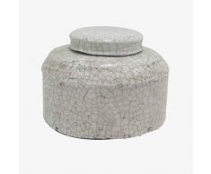 Better & Best Bocal Bas Grand, Blanc, craquelé (1072), Dimensions 20 x 20 x 14 cm, matériau : Terre Cuite