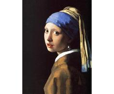 Legendarte Tableau, Impression sur Toile - La Jeune Fille Ã La Perle Jan Vermeer - cm. 50x70