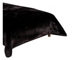 Pile Poil Plaid Vanoise Noir, Fibres SynthÃ©tiques, 180x140x2 cm