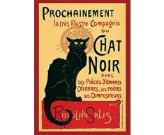 Poster Chat noir - Papier GlacÃ© - 91x61cm