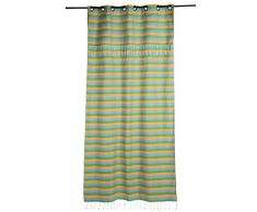 Fouta FutÃ©e Rideau prÃªt-Ã -Poser avec Anneaux, en fouta pour Une Ambiance de Vacances avec flexibilitÃ© de Hauteur, Coton, Multicolore, 280x140 cm