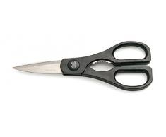 CUYDESA Ciseaux Cuisine plastifiée avec Casse-Noix, Voir Description, Gris et Noir, 20 x 7,5 x 1,2 cm