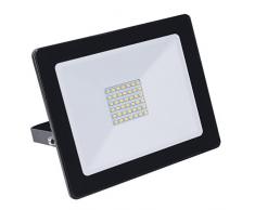 GEFOM 400234 Projecteur LED mural Aluminium/Verre 30 W Noir Ã©tanche, trempÃ©, IntÃ©grÃ©