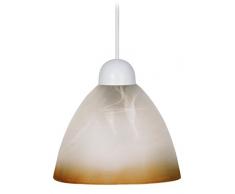 Tosel 11838 Suspension - Belgica, Verre centrifugé, albâtre, satinée Mate, E27, 100 W, Marron