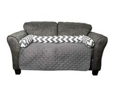 Fubba Chevron Housse réversible pour lit et Chaise, Gris, Sofa Cover