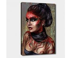 Bonamaison Peinture sur toile, multicolore, 50 x 70 cm - Conçu et fabriqué en Turquie