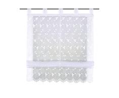 Home Fashion 79344-701 Rideau Store Bateau avec Boucles Blanc 140 x 100 cm