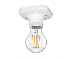 ledscom.de LED plafonnier Elektra Angulaire avec E27 Ampoule 380lm Blanche-Chaude