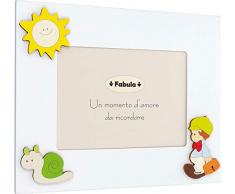 Fabula Cadre de Table laquÃ© avec Applications en Bois Naturel Ãgouttoir pour Photos 10 x 15 cm Horizontal Multicolore 10 x 15 cm