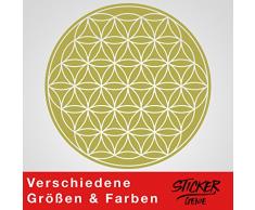 Graz Design Sticker Mural dÃ©coratif Motif Fleurs et Fleurs DorÃ© 50 x 50 cm