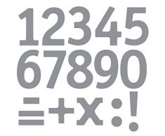 Rayher 30119606 Autocollant pour Miroir Motif Chiffres Argenté 10 x 23 cm