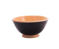 Sabot Living Saladier Moyenne, céramique, Noir et Beige, 20 x 10 x 20 cm