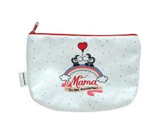 Sheepworld 45237 Trousse en Peluche avec Motif Mama-TU ES Miracle Bar, avec Fermeture éclair 1 Trousse, Polyester, Multicolore, 20 x 12 x 4 cm