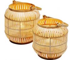 Kare Lot de 2 lanternes Village Jaune