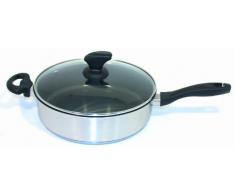Beka 13215284 Vita Sauteuse + Couvercle verre en acier inoxydable intérieur céramique 28 cm