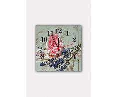 Bonamaison Horloge Murale en MDF, Multicolore, 30 x 30 cm