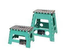 JVL Marchepied Pliable, Turquoise, Large & Small