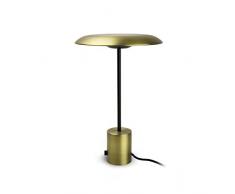 Faro Barcelona 28387 â Hoshi Bureau Or satiné/Noir 12 W LED 3000 K