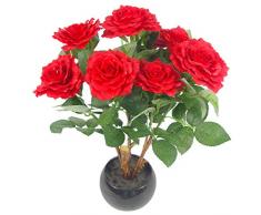 Leaf Feuille dorchidée cymbidium Artificielle avec Arrangement de Fleurs et Feuilles en Option, Rose Clair, sans Vase 85 cm