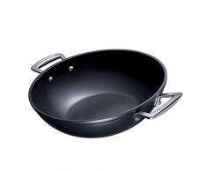 Le Creuset, Wok Anti-AdhÃ©rent en Aluminium ForgÃ©, Ã 28 cm, Sans PFOA, Compatible avec Toutes Sources de Chaleur (y Compris Induction), Anthracite/ArgentÃ©