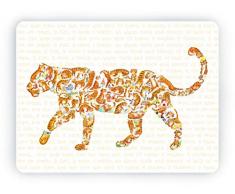 Louise Tate Illustration T is for Tiger Set de Table 29,2 x 21,6 cm