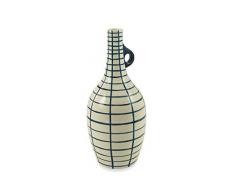 Villa DEste Home Tivoli Tribe Pot de Fleurs Bleu 15 x 15 x 33,5 cm