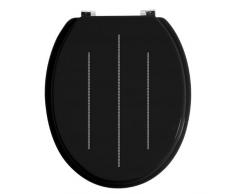 Premier Housewares 1604097 Abattant de Toilette Siege WC DÃ©tail Diamante + Raccords Alliage Zinc Noir