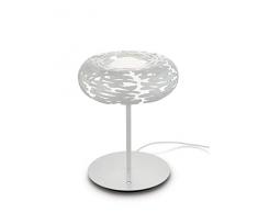 Alessi Barklamp BM11 W - Lampe De Table Design en Acier Coloré à La Résine Au Ãpoxyde, Blanc