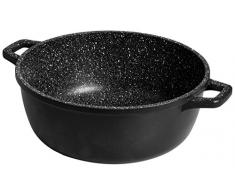 Home Pierre Faitout Antiadhérent, Pierre, Noir, 20 cm