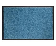 Paillasson Twister Anti-Poussière pour lintérieur en Polyamide Turquoise, 80x120 cm